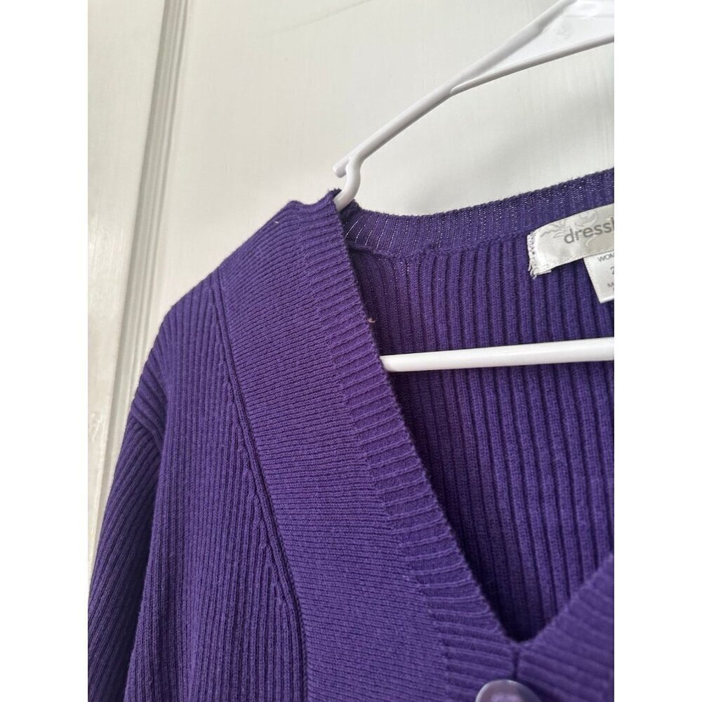 Dressbarn women’s size 2x-large purple long sleeve sweater - Picture 5 of 9